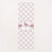 Art Deco Wave Patten Pink Flamingo Yogamatte (Vorderseite)