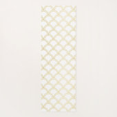 Art Deco Wave Patten Pink Flamingo Yogamatte (Rückseite)