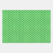 Art Deco Wave Pattern, Aqua, Maroon, Jade Green Geschenkpapier Set (Vorderseite 3)