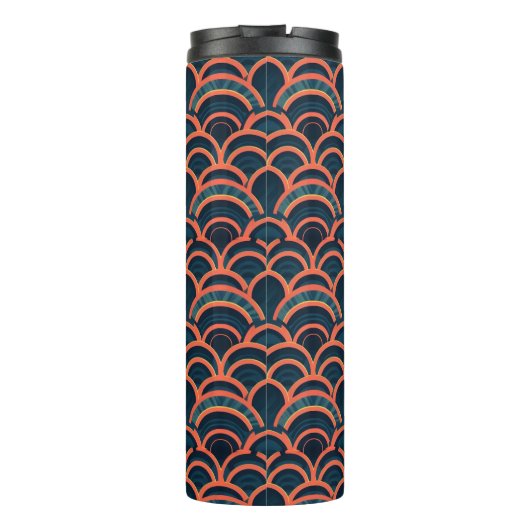 Art Deco Waves Thermal Tumbler Thermosbecher (Rückseite)
