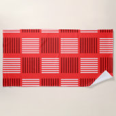 Art Deco Weave - Red Strandtuch (Vorderseite)