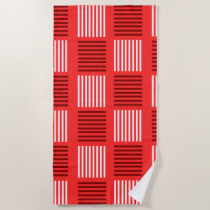 Art Deco Weave - Red Strandtuch