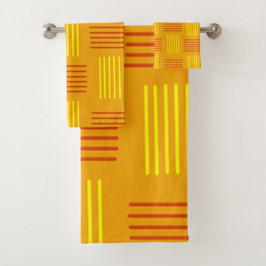 Art Deco Webmuster Badhandtuch Set (Insitu)