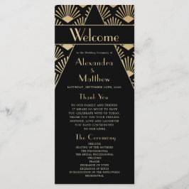 Art Deco Wedding Black 20 Vintag Programm