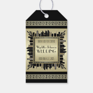 Art Deco Wedding Champagne Gold Gatsby Glamour Geschenkanhänger