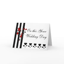 ART DECO WEDDING DAY GREETING CARD
