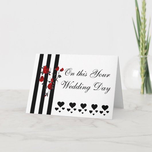ART DECO WEDDING DAY GREETING CARD KARTE (Vorderseite)