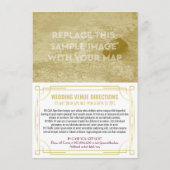 Art Deco Wedding Details Karte Informationen (Rückseite)