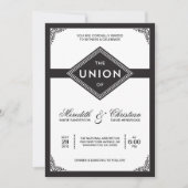 Art Deco Wedding Einladung (Vorderseite)