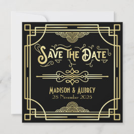 Art Deco Wedding Elegante Save The Date