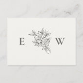 Art Deco Wedding Enclosure Card  Begleitkarte (Rückseite)