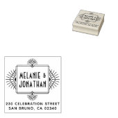 Art Deco Wedding Frame Rücksendeadresse Gummistempel (Stempel)