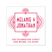 Art Deco Wedding Frame Rücksendeadresse Permastempel (Design)