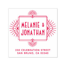 Art Deco Wedding Frame Rücksendeadresse