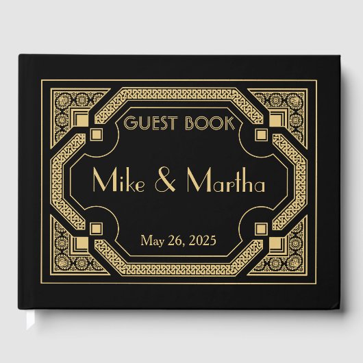 Art Deco Wedding Gästebuch (Vorderseite)
