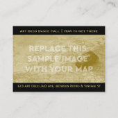 Art Deco Wedding Gold Black Gatsby Karte (Rückseite)