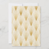 Art Deco Wedding | Gold und Weiße Einladungen (Rückseite)