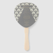 Art Deco Wedding Gray Roaring 20 Vintag Fächer (Vorderseite)