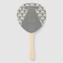 Art Deco Wedding Gray Roaring 20 Vintag Fächer