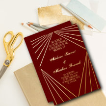 Art Deco Wedding Red und Gold