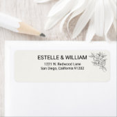 Art Deco Wedding Return Address Label (Insitu)
