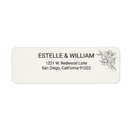 Art Deco Wedding Return Address Label 