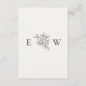 Art Deco Wedding RSVP Card  (Rückseite)