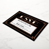 Art Deco Wedding RSVP Card - Gatsby Theme der 20er Folieneinladung (Gedreht)