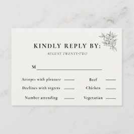 Art Deco Wedding RSVP Card Karte