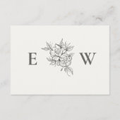 Art Deco Wedding RSVP Card  Karte (Rückseite)