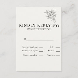 Art Deco Wedding RSVP Card Karte