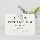 Art Deco Wedding Save the Date Card (Stehend Vorderseite)