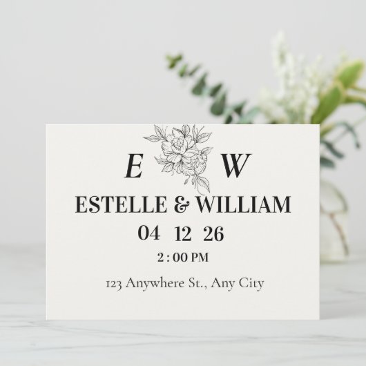 Art Deco Wedding Save the Date Card (Stehend Vorderseite)