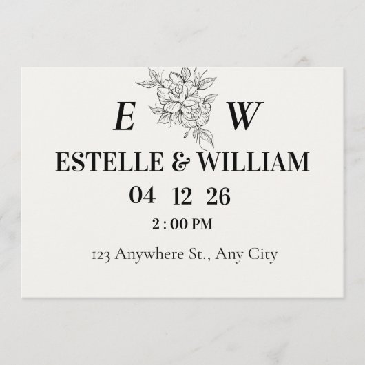 Art Deco Wedding Save the Date Card (Vorderseite)