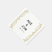 Art Deco Wedding Serviette (Ecke)