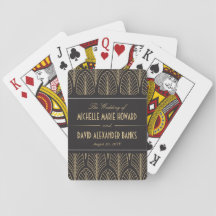 Art Deco Wedding Spielkarten