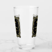 Art Deco Wedding Trauzeuge Gold Black Fevor 1920er Glas (Links)
