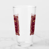 Art Deco Wedding Trauzeugin Gold Burgundy Gefallen Glas (Links)