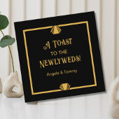 Art Deco Wedding Untersetzer | Personalisiert Gats