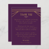 Art Deco Wedding Vielen Dank Ihr Hinweis Karten (Vorne/Hinten)