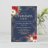 Art-Deco-Weihnachten der 1920er Jahre laden Gatsby Einladung (Stehend Vorderseite)
