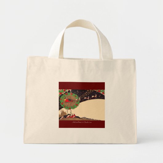 Art Deco Weihnachten Mini Stoffbeutel (Vorne)
