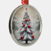 Art Deco Weihnachten Rote Ornamente Winter (Rechts)