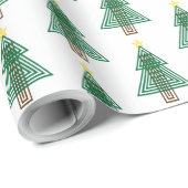 Art Deco Weihnachtsbaum Geschenkpapier (Rolleneckpunkt)