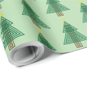 Art Deco Weihnachtsbaum Geschenkpapier (Rolleneckpunkt)