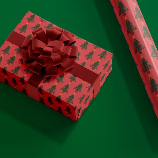 Art Deco Weihnachtsbaum Geschenkpapier