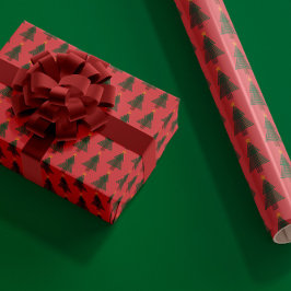Art Deco Weihnachtsbaum Geschenkpapier