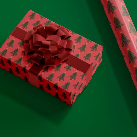 Art Deco Weihnachtsbaum Geschenkpapier