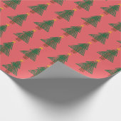 Art Deco Weihnachtsbaum Geschenkpapier (Ecke)