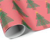 Art Deco Weihnachtsbaum Geschenkpapier (Rolleneckpunkt)